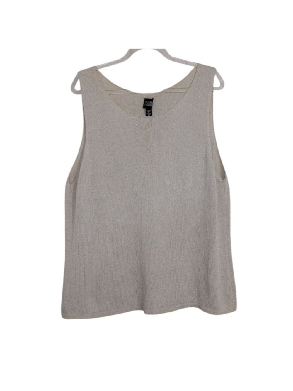 Eileen Fisher Tank Top Womens Size XL Beige Neutral Quiet Luxury Sleeveless